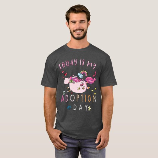 Heute ist meine Adoption Adoption Geschenk für Kin T-Shirt (Vorne ganz)