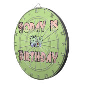 Heute ist meine Geburtstagskunst Print Dartscheibe (Vorderseite rechts)