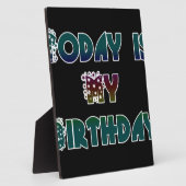 Heute ist meine Geburtstagskunst Print Fotoplatte (Seite)