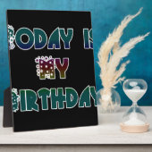 Heute ist meine Geburtstagskunst Print Fotoplatte (Seite)