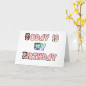 Heute ist meine Geburtstagskunst Print Karte (Gelbe Blume)