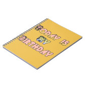 Heute ist meine Geburtstagskunst Print Notizblock (Linke Seite)