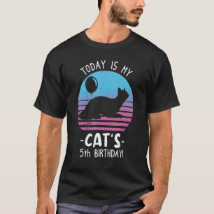 Heute ist meine Katze 5. Geburtstag! 5 Jahre alte  T-Shirt