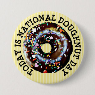 Heute ist National Doughnut Day Button