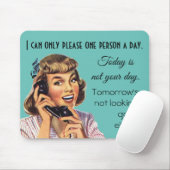 Heute ist nicht dein Tag Vintager Anruf Mousepad (Mit Mouse)