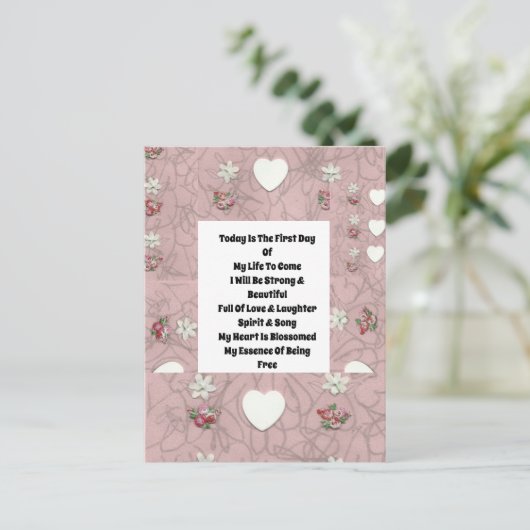 Heute ist postkarte (Stehend Vorderseite)