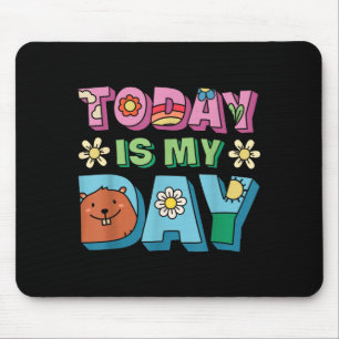 Heute ist Tag des Murmeltiers Lustige Frauen Retro Mousepad