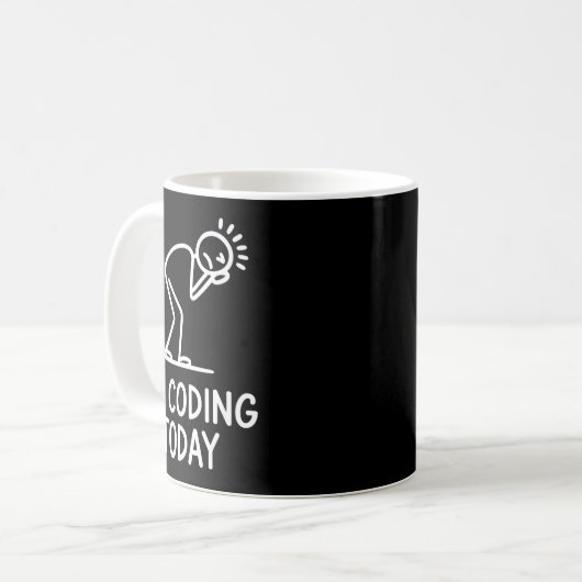 Heute kein Code funny saying erschöpfter Programmi Kaffeetasse (Vorderseite Links)