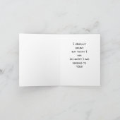 HEUTE KEIN GEWINNEN AUS DIESEM KAMEL SINGT ER! KARTE (Innenseite)