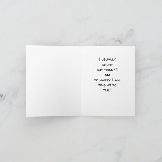 HEUTE KEIN GEWINNEN AUS DIESEM KAMEL SINGT ER! KARTE (Innenseite)