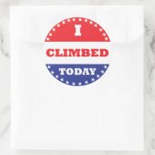 Heute kletterte ich runder aufkleber (Tasche)