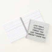 Heute leben, motivierend Zitat Notizblock (Innenseite)