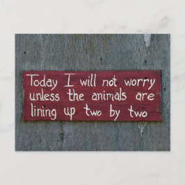 "Heute mache ich mir keine Sorgen" Unterschrift Postkarte