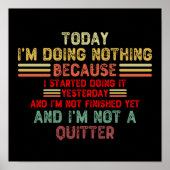 Heute mache ich nichts poster (Vorne)