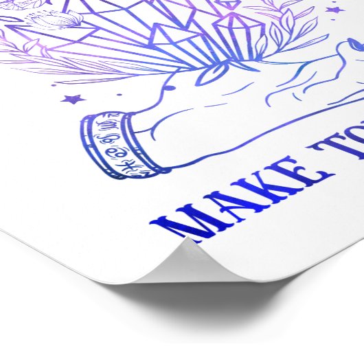 Heute magisch feierlich machen poster (Ecke)