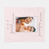 Heute meine Bridesmaid für immer mein Freund blush Fleecedecke (Vorderseite (Horizontal))