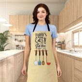 Heute Menü - Essen oder hungern - Küchenutensilien Schürze