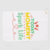 Heute Moment, Leben retten Golfhandtuch (Horizontal)