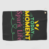 Heute Moment, Leben retten Golfhandtuch (Horizontal)