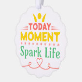 Heute Moment, Leben retten Ornament Karte (Links)