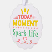 Heute Moment, Leben retten Ornament Karte (Links)