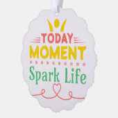 Heute Moment, Leben retten Ornament Karte (Links)