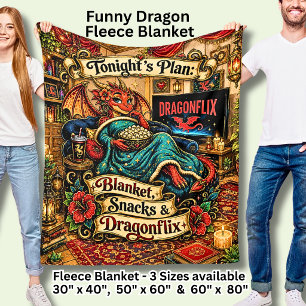 Heute Nacht Decke Snacks Dragonflix Lustig Roter D