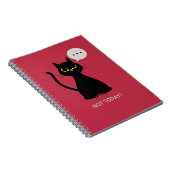 HEUTE NICHT! Grumpy Black Cat Notebook Notizblock (Rechte Seite)