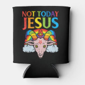 Heute nicht Jesus Satan Ziege Satanic Rainbow Sata Dosenkühler (Vorderseite)