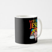 Heute nicht Jesus Satan Ziege Satanic Rainbow Sata Kaffeetasse (VorderseiteRechts)
