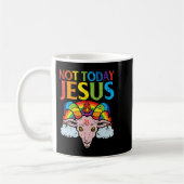 Heute nicht Jesus Satan Ziege Satanic Rainbow Sata Kaffeetasse (Links)
