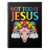 Heute nicht Jesus Satan Ziege Satanic Rainbow Sata Notizblock (Vorderseite)