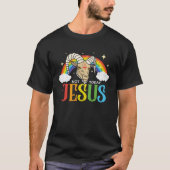 Heute nicht Jesus Satan Ziege Satanischer Regenbog T-Shirt (Vorderseite)