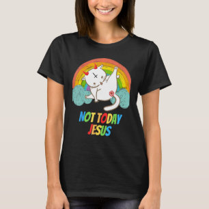 Heute nicht Jesus Teufel Anbetung Funny Satanic Ha T-Shirt