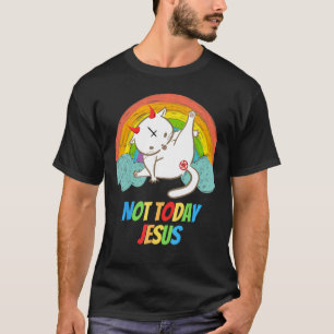Heute nicht Jesus Teufel Anbetung Funny Satanic Ha T-Shirt