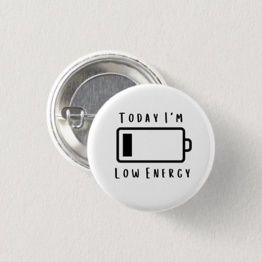 Heute.... Niedriges Abzeichen mit 3 cm Durchmesser Button (Vorne & Hinten)