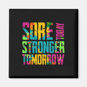 Heute noch intensiver: Morgen Motivierend Workout Magnet