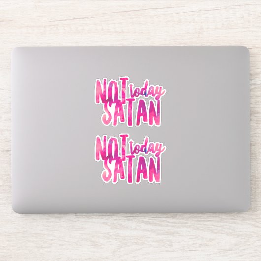 Heute noch nicht Satan (2) Vinyl Sticker (Computer)