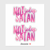 Heute noch nicht Satan (2) Vinyl Sticker (Blatt)