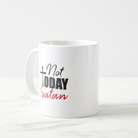 Heute noch nicht Satan Coffee Tasse (Vorderseite Links)