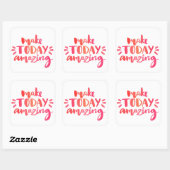 Heute Phantastisch 2 Quadratischer Aufkleber (Blatt)