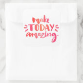 Heute Phantastisch 2 Quadratischer Aufkleber (Tasche)