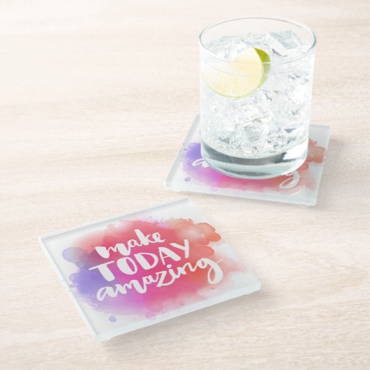 Heute Phantastisch Glasuntersetzer (Schrägansicht)