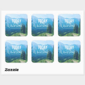 Heute Phantastisch Quadratischer Aufkleber (Blatt)