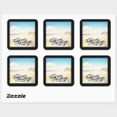 Heute Phantastisch Quadratischer Aufkleber (Blatt)