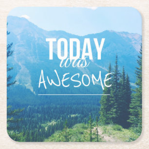 Heute Phantastisch Rechteckiger Pappuntersetzer