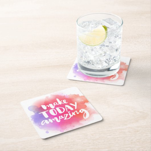 Heute Phantastisch Rechteckiger Pappuntersetzer (Vor Ort)