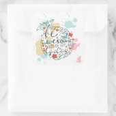 Heute Phantastisch sein Quadratischer Aufkleber (Tasche)