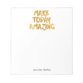 Heute Phantastischer Personalisierter Editor Notizblock (Vorderseite)