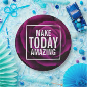 Heute Phantastisches Zitat - Foto einer Lila Rose Pappteller (Party)